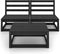vidaXL - 3-delige - Loungeset - massief - grenenhout - zwart