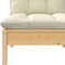 vidaXL - 3-delige - Loungeset - met - crèmekleurige - kussens - massief - grenenhout