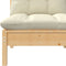 vidaXL - 3-delige - Loungeset - met - crèmekleurige - kussens - massief - grenenhout