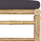 vidaXL - 3-delige - Loungeset - met - donkergrijze - kussens - bamboe