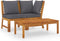 vidaXL - 3-delige - Loungeset - met - donkergrijze - kussens - massief - acaciahout
