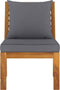 vidaXL - 3-delige - Loungeset - met - donkergrijze - kussens - massief - acaciahout