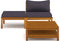 vidaXL - 3-delige - Loungeset - met - donkergrijze - kussens - acaciahout