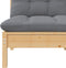 vidaXL - 3-delige - Loungeset - met - grijze - kussens - massief - grenenhout