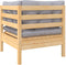 vidaXL - 3-delige - Loungeset - met - grijze - kussens - massief - grenenhout