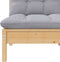 vidaXL - 3-delige - Loungeset - met - grijze - kussens - massief - grenenhout