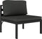 vidaXL - 3-delige - Loungeset - met - kussens - aluminium - antraciet