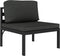 vidaXL - 3-delige - Loungeset - met - kussens - aluminium - antracietkleurig