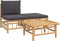 vidaXL - 3-delige - Loungeset - met - kussens - bamboe - donkergrijs