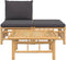 vidaXL - 3-delige - Loungeset - met - kussens - bamboe - donkergrijs