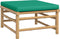 vidaXL - 3-delige - Loungeset - met - kussens - bamboe - groen