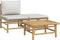 vidaXL - 3-delige - Loungeset - met - kussens - bamboe - lichtgrijs