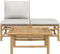 vidaXL - 3-delige - Loungeset - met - kussens - bamboe - lichtgrijs