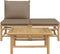 vidaXL - 3-delige - Loungeset - met - kussens - bamboe - taupe