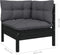 vidaXL - 3-delige - Loungeset - met - kussens - massief - grenenhout - zwart