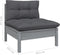 vidaXL - 3-delige - Loungeset - met - kussens - massief - grenenhout - grijs