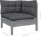 vidaXL - 3-delige - Loungeset - met - kussens - massief - grenenhout - grijs