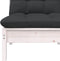 vidaXL - 3-delige - Loungeset - met - kussens - massief - grenenhout - wit