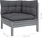 vidaXL - 3-delige - Loungeset - met - kussens - massief - grenenhout - grijs