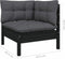 vidaXL - 3-delige - Loungeset - met - kussens - massief - grenenhout - zwart
