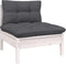 vidaXL - 3-delige - Loungeset - met - kussens - massief - grenenhout