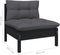 vidaXL - 3-delige - Loungeset - met - kussens - massief - grenenhout