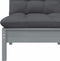 vidaXL - 3-delige - Loungeset - met - kussens - massief - grenenhout - grijs
