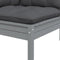 vidaXL - 3-delige - Loungeset - met - kussens - massief - grenenhout - grijs