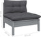 vidaXL - 3-delige - Loungeset - met - kussens - massief - grenenhout - grijs