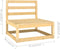 vidaXL - 3-delige - Loungeset - met - kussens - massief - grenenhout