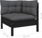 vidaXL - 3-delige - Loungeset - met - kussens - massief - grenenhout - zwart