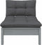 vidaXL - 3-delige - Loungeset - met - kussens - massief - grenenhout - grijs