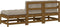 vidaXL - 3-delige - Loungeset - met - kussens - massief - hout - honingbruin