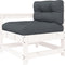 vidaXL - 3-delige - Loungeset - met - kussens - massief - hout - wit
