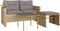 vidaXL - 3-delige - Loungeset - met - kussens - poly - rattan - beige