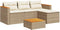 vidaXL - 3-delige - Loungeset - met - kussens - poly - rattan - beige