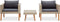 vidaXL - 3-delige - Loungeset - met - kussens - poly - rattan - beige