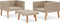 vidaXL - 3-delige - Loungeset - met - kussens - poly - rattan - beige