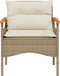 vidaXL - 3-delige - Loungeset - met - kussens - poly - rattan - beige