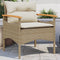 vidaXL - 3-delige - Loungeset - met - kussens - poly - rattan - beige