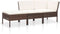 vidaXL - 3-delige - Loungeset - met - kussens - poly - rattan - bruin