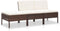 vidaXL - 3-delige - Loungeset - met - kussens - poly - rattan - bruin