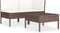 vidaXL - 3-delige - Loungeset - met - kussens - poly - rattan - bruin