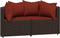 vidaXL - 3-delige - Loungeset - met - kussens - poly - rattan - bruin
