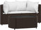 vidaXL - 3-delige - Loungeset - met - kussens - poly - rattan - bruin