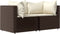vidaXL - 3-delige - Loungeset - met - kussens - poly - rattan - bruin