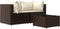 vidaXL - 3-delige - Loungeset - met - kussens - poly - rattan - bruin