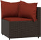 vidaXL - 3-delige - Loungeset - met - kussens - poly - rattan - bruin