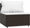 vidaXL - 3-delige - Loungeset - met - kussens - poly - rattan - bruin