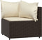 vidaXL - 3-delige - Loungeset - met - kussens - poly - rattan - bruin